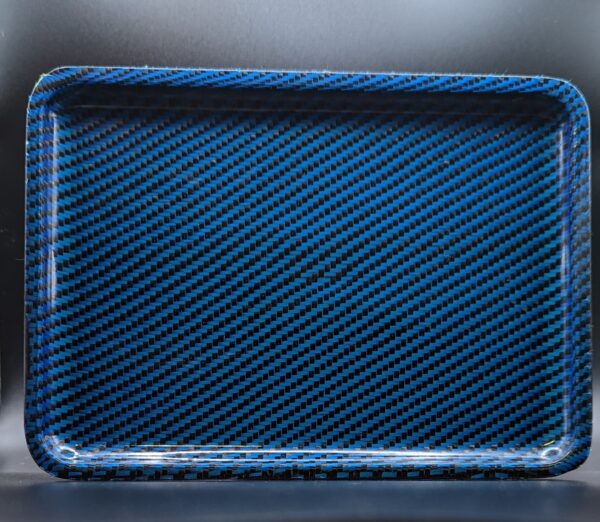 Real Blue Carbon Fiber Tray 7" x 5" x 3/8 - Image 2